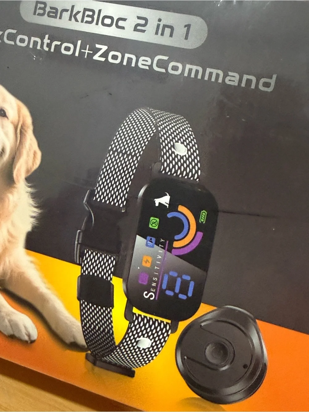 BarkBloc 2-in-1 Anti Bark Dog Collar No-Go Zone Training Rechargeable Sensor New
